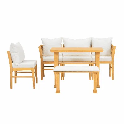 Streamdale Furniture Streamdale Farmhouse Kitchen Nook Dining Set - 6 Piece