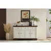 Streamdale Furniture Streamdale Farmhouse Kitchen Storage Cabinet, Roman Column Coffee Bar/wine Cooler In White