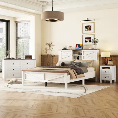 Streamdale Furniture Streamdale Farmhouse Queen Bedroom Set With Storage