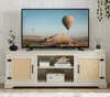 Streamdale Furniture Streamdale Farmhouse Rattan Tv Stand Console Table For Tvs Up To 70 Inches