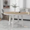 Streamdale Furniture Streamdale Farmhouse Round Extendable Dining Table With 16 Leaf Wood Kitchen