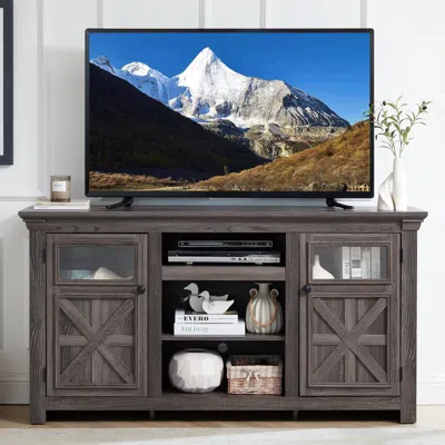 Streamdale Furniture Streamdale Farmhouse Tv Stand, Modern Farmhouse Media Console, 60"w X 31"h