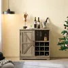 Streamdale Furniture Streamdale Farmhouse Wine Cabinet With Shelves And Wine Rack