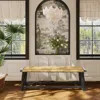 Streamdale Furniture Streamdale Farmhouse Wood Rattan Bench - 59 Inch