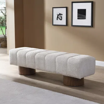 Streamdale Furniture Streamdale Faux Fur Bench - Dining, Entryway, Bedroom