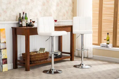 Streamdale Furniture Streamdale Faux Leather Adjustable Hydraulic Bar Stool