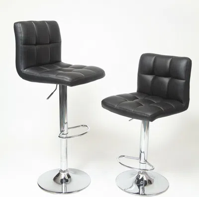 Streamdale Furniture Streamdale Faux Leather Adjustable Hydraulic Bar Stool