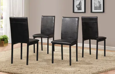 Streamdale Furniture Streamdale Faux Leather Seat Metal Frame Dining Chairs