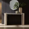 Streamdale Furniture Streamdale Faux Marble Console Table, Narrow Sofa Table, Beige