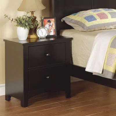 Streamdale Furniture Streamdale Finish Nightstand 2-drawers Pine Veneer Mdf Wooden 1 Piece Modern