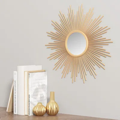 Streamdale Furniture Streamdale Fiore Sunburst Wall Decor Mirror 29.5"