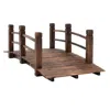 Streamdale Furniture Streamdale Fir Wood Garden Bridge Arc Walkway With Side Railings For Backyards