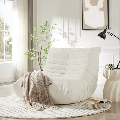 Streamdale Furniture Streamdale Fireside Accent Bean Bag Chair, Modern Armless Floor Sofa