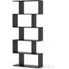 Streamdale Furniture Streamdale Five Layer Simple Household Black Bookshelf