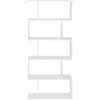 Streamdale Furniture Streamdale Five Layer Simple Household White Bookshelf