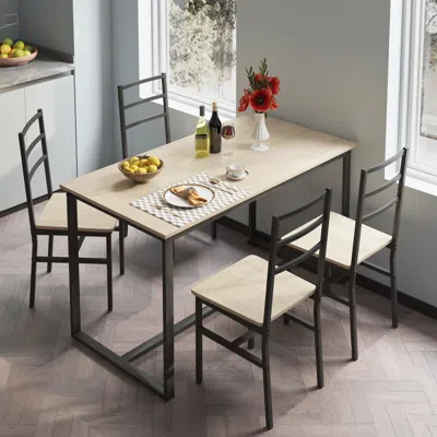 Streamdale Furniture Streamdale Five-piece Set Table And Chair With Backrest