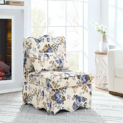 Streamdale Furniture Streamdale Flannel Dining Chair With Cushion And Pillow In Neutral