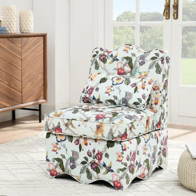 Streamdale Furniture Streamdale Flannel Single Dining Chair With Soft Cushioning And Pillow Cushion In White