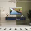 Streamdale Furniture Streamdale Floating Tv Stand With 80" Wall Mount, Leds, And Charging