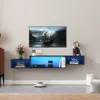 Streamdale Furniture Streamdale Floating Tv Stand With Leds And Charging