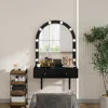 Streamdale Furniture Streamdale Floating Vanity Desk With Mirror & Lights