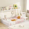 Streamdale Furniture Streamdale Floor Bed Frame With Fence, Desk, Storage