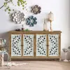 Streamdale Furniture Streamdale Floral Carved Accent Cabinet For Storage