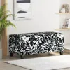Streamdale Furniture Streamdale Floral Ottoman With Soft-close, Storage & Footrest