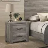 Streamdale Furniture Streamdale Floren Contemporary Wood Two-drawer Nightstand, Weathered Gray