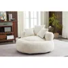 Streamdale Furniture Streamdale Foam Bean Bag Chair - Soft Chenille Cover (white)