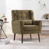 Streamdale Furniture Streamdale Foam-filled Mid Century Accent Chair In Green