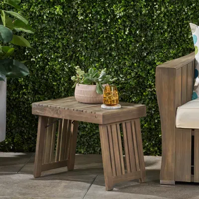 Streamdale Furniture Streamdale Foldable Acacia Wood Side Table: Durable, Stylish, Space-saving