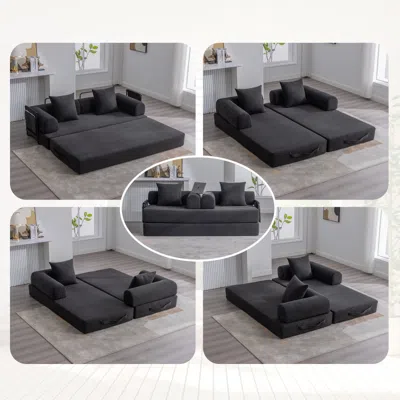 Streamdale Furniture Streamdale Foldable & Compressible Sofa With Metal Frame For Small Spaces