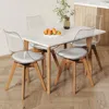 Streamdale Furniture Streamdale Foldable Computer Desk Set With Modern Chairs