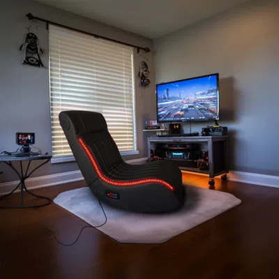 Streamdale Furniture Streamdale Foldable Gaming Chair With Leds, Speakers, Massage, And Usb Port