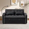 Streamdale Furniture Streamdale Foldable Sofa Bed - Modern, Suede, Usb, Ashtray, Rotating Stand