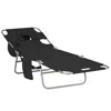 Streamdale Furniture Streamdale Folding Beach Lounge Chair With Face Hole And Arm Slots