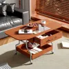 Streamdale Furniture Streamdale Folding Coffee Table With Storage And Wheels