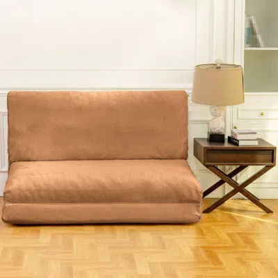 Streamdale Furniture Streamdale Folding Sofa Bean Bag Bed With Plush Faux Fur Cover