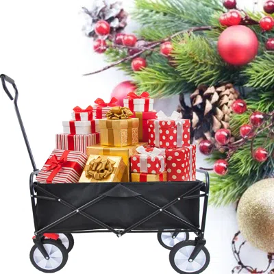 Streamdale Furniture Streamdale Folding Wagon Garden Shopping Beach Cart (black)