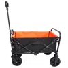 Streamdale Furniture Streamdale Folding Wagon Garden Shopping Beach Cart (black+yellow)