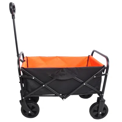 Streamdale Furniture Streamdale Folding Wagon Garden Shopping Beach Cart (black+yellow)