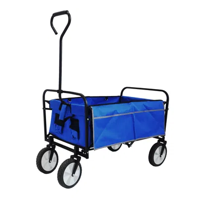 Streamdale Furniture Streamdale Folding Wagon Garden Shopping Beach Cart (blue)