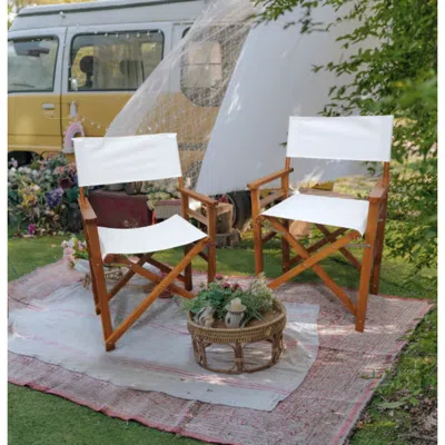 Streamdale Furniture Streamdale Folding Wooden Director Chair (set Of 2)