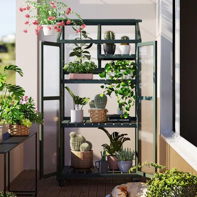 Streamdale Furniture Streamdale Forest Rolling Greenhouse With Shelves
