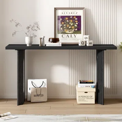 Streamdale Furniture Streamdale Fraxinus Mandschuric Console Table With Unique Legs