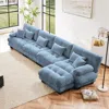 Streamdale Furniture Streamdale Free Combination Modular Sectional Sofa, L-shaped Couch, 4-seater Blue