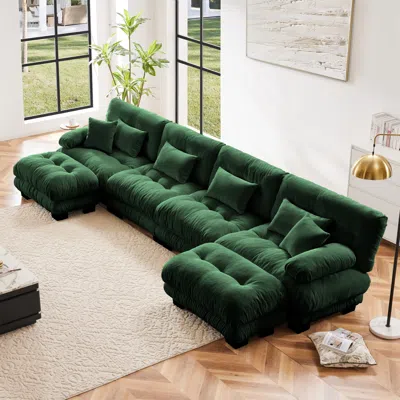 Streamdale Furniture Streamdale Free Combination Modular Sectional Sofa, U Shaped Couch, 4-seater Comfy Cloud Couch