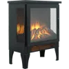 Streamdale Furniture Streamdale Freestanding Electric Fireplace Heater, 15" With 3d Flame