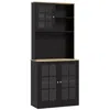 Streamdale Furniture Streamdale Freestanding Pantry Cabinet With Hutch And Countertop
